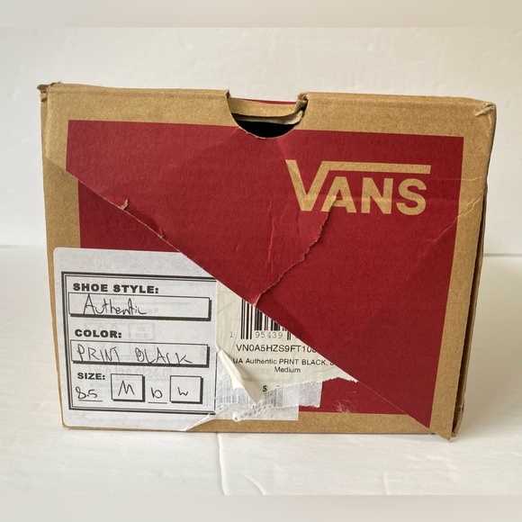 Vans Authentic Print Black Sneakers - Picture 6 of 7